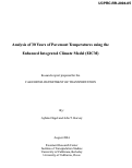 Cover page: Analysis of 30 Years of Pavement Temperatures using the Enhanced Integrated Climate Model (EICM)&nbsp;