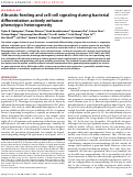 Cover page: Altruistic feeding and cell-cell signaling during bacterial differentiation actively enhance phenotypic heterogeneity.