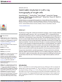Cover page: Switchable resolution in soft x-ray tomography of single cells
