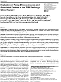 Cover page: Evaluation of Pump Discontinuation and Associated Factors in the T1D Exchange Clinic Registry.