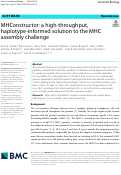 Cover page: MHConstructor: a high-throughput, haplotype-informed solution to the MHC assembly challenge.