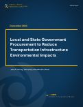 Cover page: Local and State Government Procurement to Reduce Transportation Infrastructure Environmental Impacts